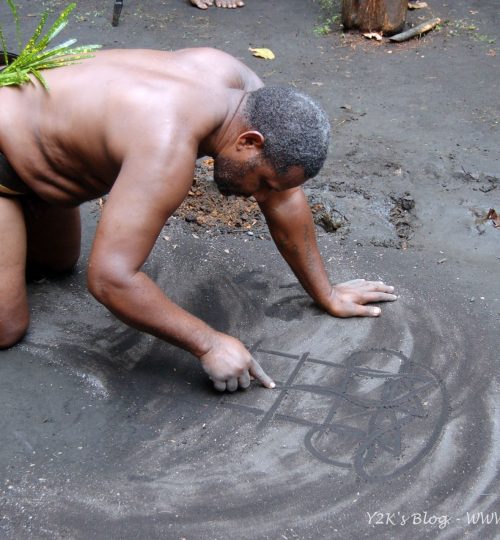 Sand drawing a Ambrym - Vanuatu